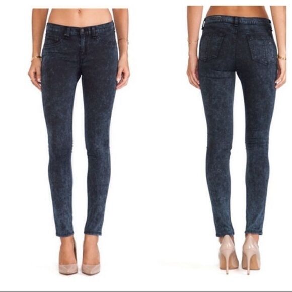 Rag & Bone Jeans Sz 27 ‘The Legging’ Rosebowl Navy - Picture 2 of 8
